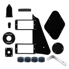 11 Piece Set Electric Guitar Plastic Plate Kits for LP Electric Guitar Black