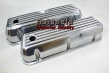 SBF Small Block Ford 289 302 351W 5.0L Fin Polish Aluminum Valve Cover Mustang