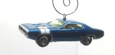 Christmas Ornament for 1971 Plymouth GTX Blue White