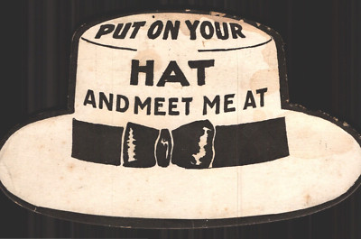 Put on Your Hat and Meet Me At Lamar Barton Nashville TN Mailing Card Vtg