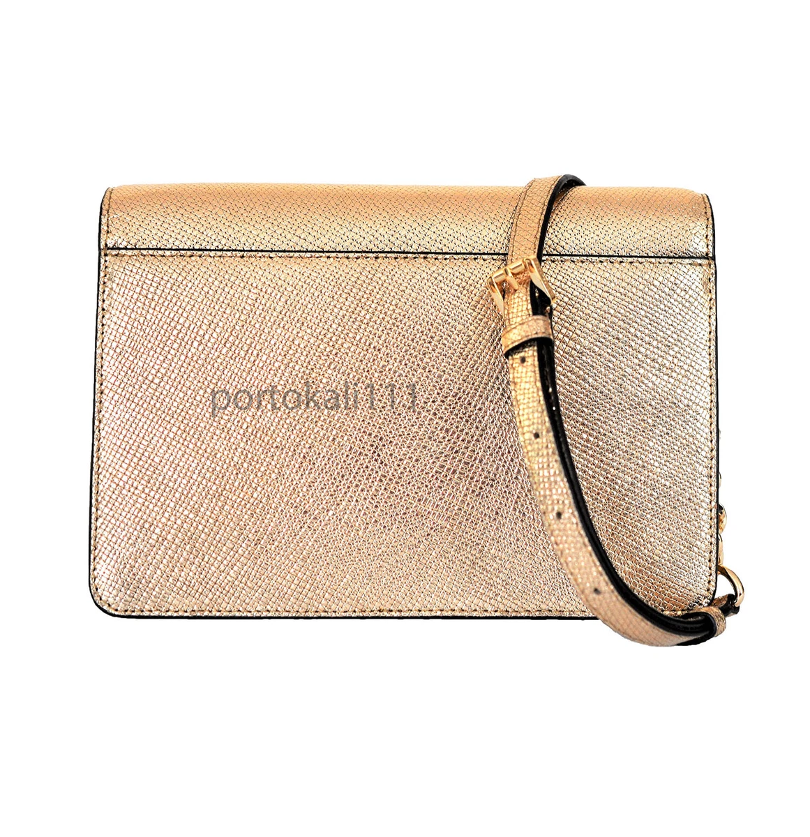 MiCHAEL KORS Women s Large Gusset Crossbody in Pale Gold NWT