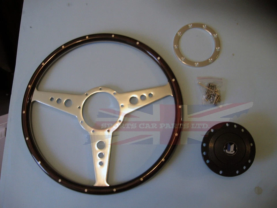 Nuevo adaptador de volante y buje de madera laminada de 15" Triumph Stag 1970-1977 Foto 3 de 3