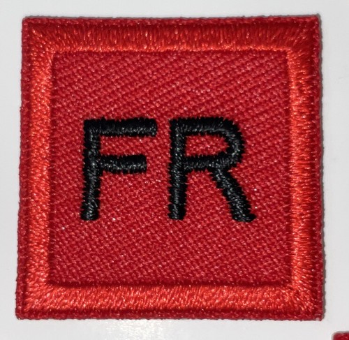 5 - Red/Black replacement FR Patches Iron On Fire Retardant Pants *BONUS PATCH* - Picture 2 of 2