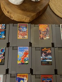 Nintendo NES Games Lot of 12 - Mario Bros, Loopz,3-D Worldrunner, Rad Racer 