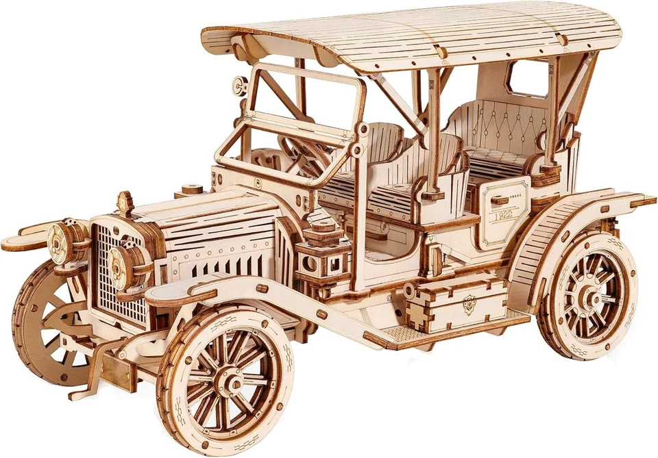 ROBOTIME 3D Holzpuzzle Oldtimer Holzauto Modell Bausätze Erwachsene Geschenk - Bild 2 von 4