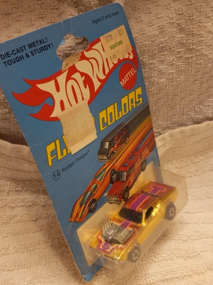 1974 Flying Colors Hot Wheels Vintage Original Blister 💥Rodger Dodger💥