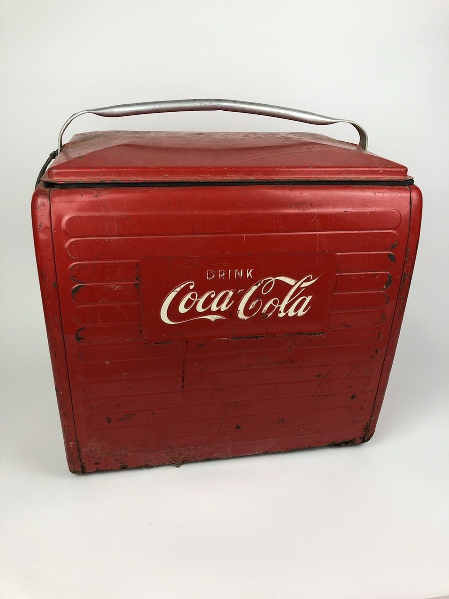 Antique 1950s Coca-Cola Cooler w/ Rusted Out Bottom (For Antique 1950s Coca-Cola Cooler w/ Rusted Out Bottom (For