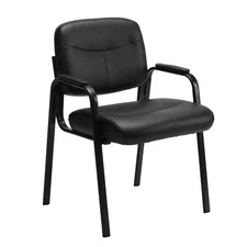Set of1/2 Leather Guest Chair with Arm Comfy Waiting Room Reception Chair Office