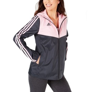 pink grey and white adidas jumper
