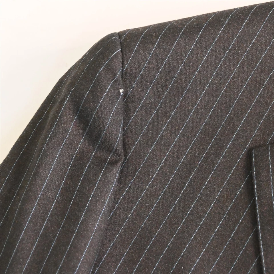 Austin Reed 50L 40x30 Negro Gris Rayas 100% Lana Hombre Chaqueta Pantalones Traje Foto 3 de 4