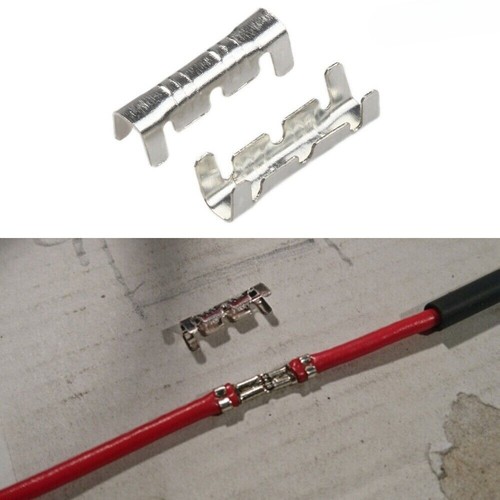 200x Crimp Kabelverbinder Klemme unisoliert blank Messing Stoßverbinder Auto Car - Bild 10 von 16
