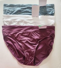 3 Warner's No Pinching No Problems Hi Cut Brief Multi 5138J Sz 7/L - NWT