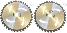 2 PK CARBIDE Tip 9" Brush Cutter Trimmer Blades 36 T w/ 1" or 20mm Bore Washer