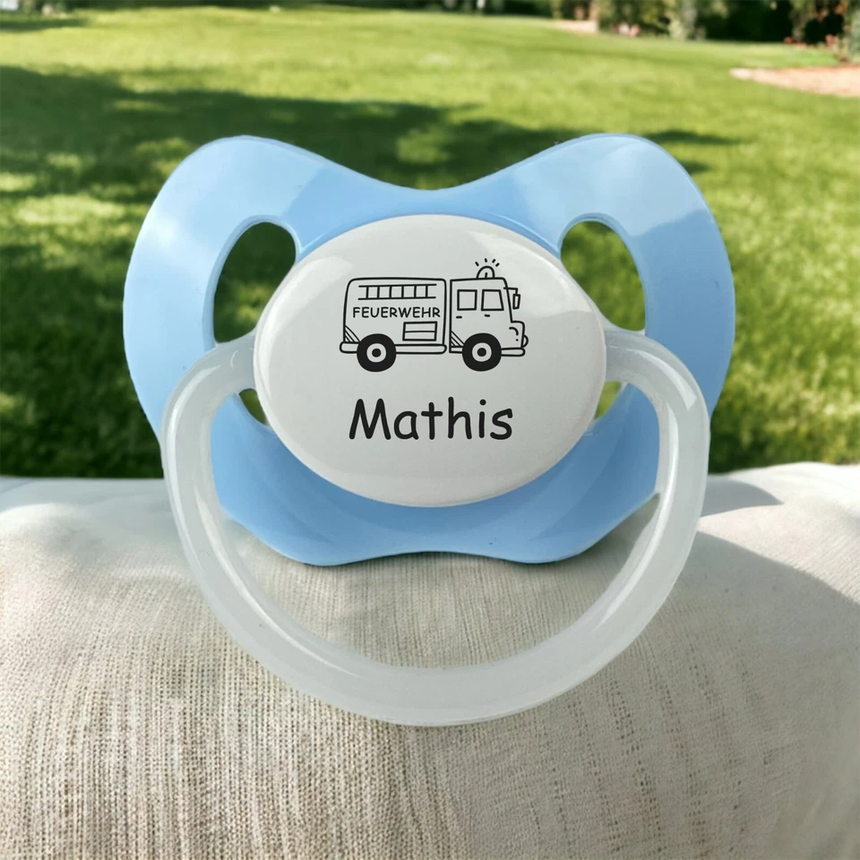 Schnuller personalisiert mit Motiv und Name rosa oder blau Gravur nip BPA frei - Bild 3 von 4
