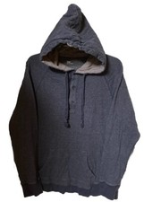 GAP HENLEY FLEECE LINED LONG SLEEVE MENS HOODIE SIZE L