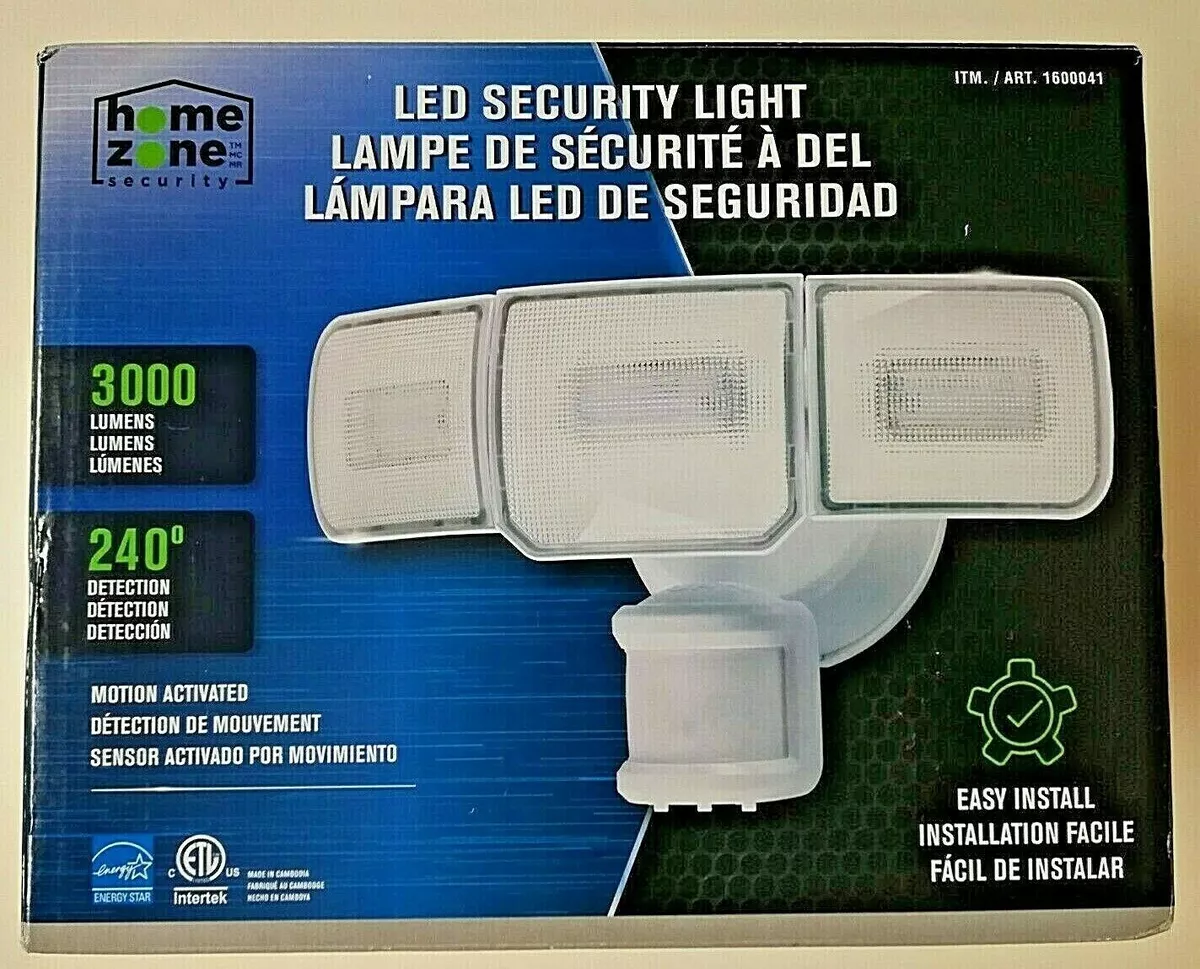 Home Zone MK SC0108 Hardwired Motion Activated 3000 Lumens Security Lights