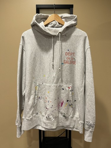 Gallery Dept Grey Painted Hoodie French 