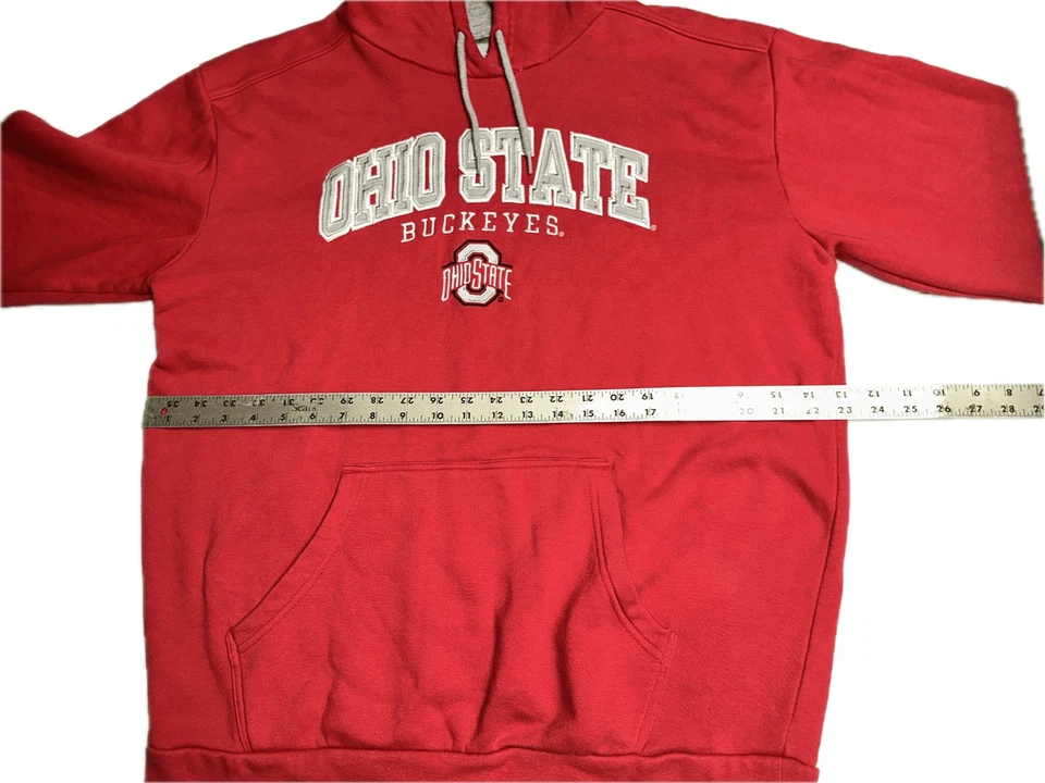 Ohio State Buckeyes Sudadera con Capucha Roja Para Hombre’s L Cosida Bordada NCAA Foto 4 de 4