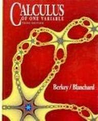Calculus of One-variable Blanchard, Paul Buch