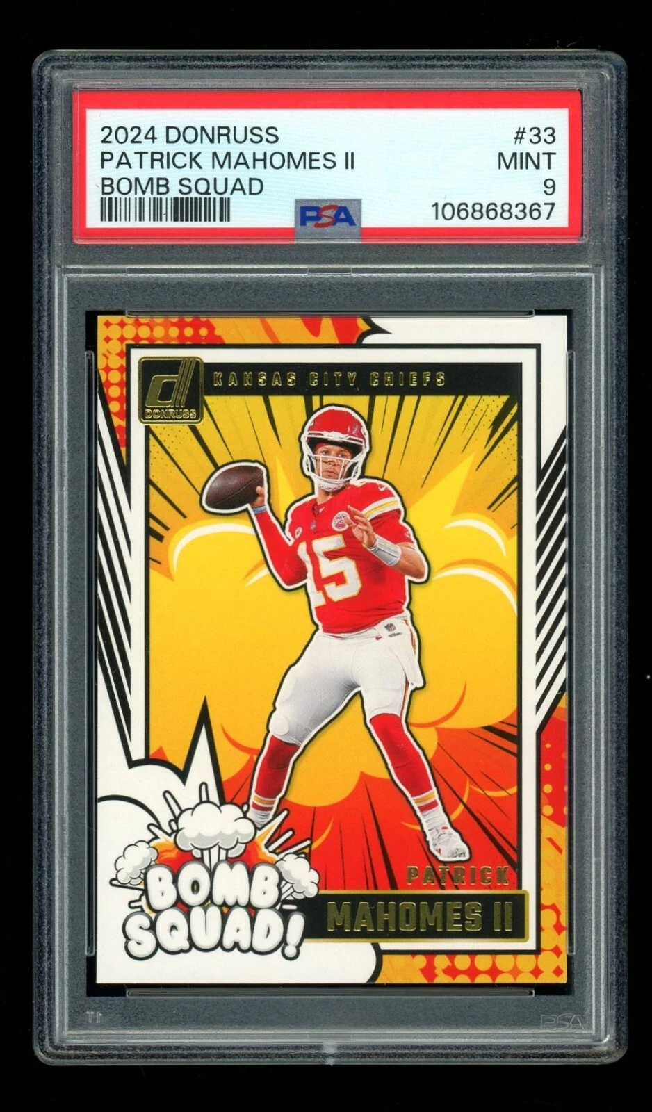 Patrick Mahomes trading card