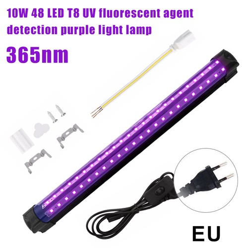 New!!!48 LED UV Black Light Bar Fixtures Ultraviolet Lamp US Strip Plug Party - Picture 13 of 15