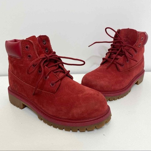 Timberland Kids Red Leather 6” Classic 