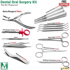 Surgery Oral Dental Tooth Luxation Instruments Periosteal Extraction Curettes