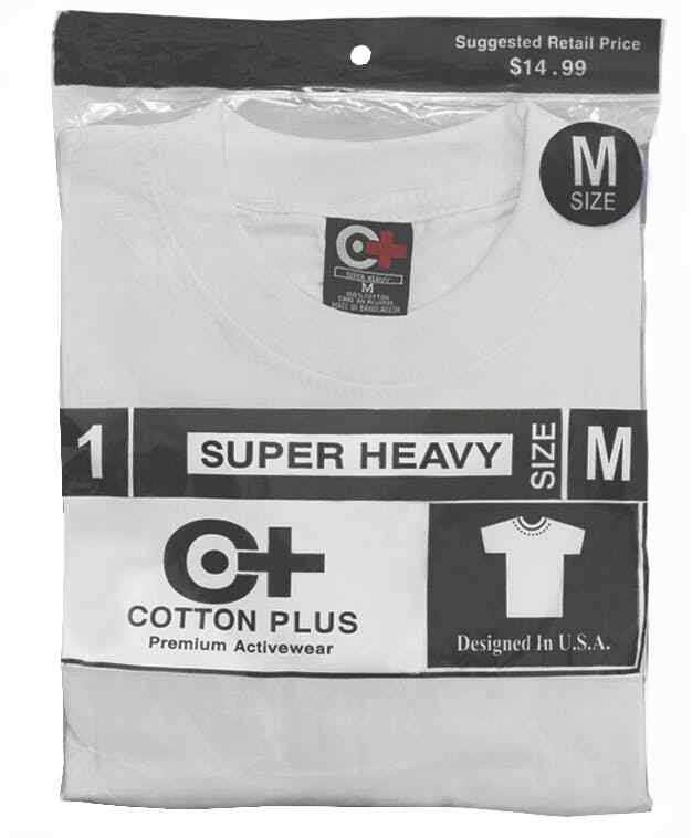 COTTON PLUS PREMIUM ACTIVE WEAR MEN'S SUPER HEAVY CREW NECK T