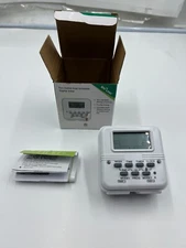 7 Day Heavy Duty Digital Programmable Timer 2Independently Plug-in Outlet Switch