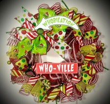 Grinch Christmas Wreath grinches lair XL 22 inch grinch decorations whoville