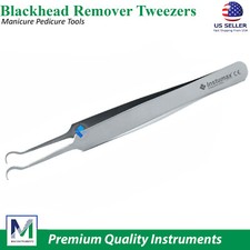 Curved Tweezers Blackhead Remover Pimple Extractor Popper Acne Blemish Comedone