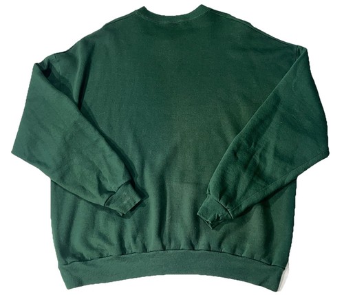 Vintage Made In Usa Jerzees Green Long Sleeve Pullover Sweatshirt Adult Mens 3XL - Picture 3 of 3