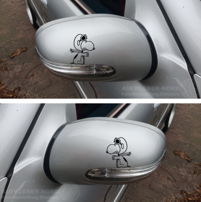 2x Aufkleber Snoopy Baron 6cm ML + MR B70 Auto Heck Motorrad Laptop Handy JDM