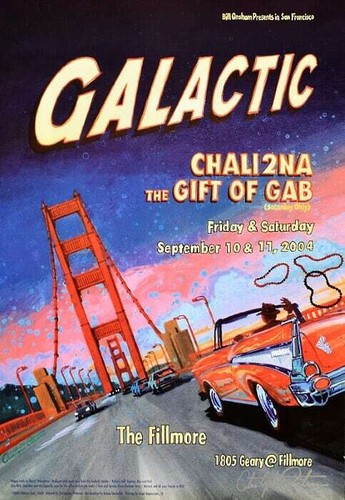 Galactic Concert Poster San Francisco 2004  F-630 Fillmore Chris Peterson Signed - Bild 1 von 2