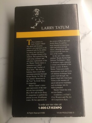 Larry Tatum Presents KENPO KARATE Yellow Belt VHS | eBay