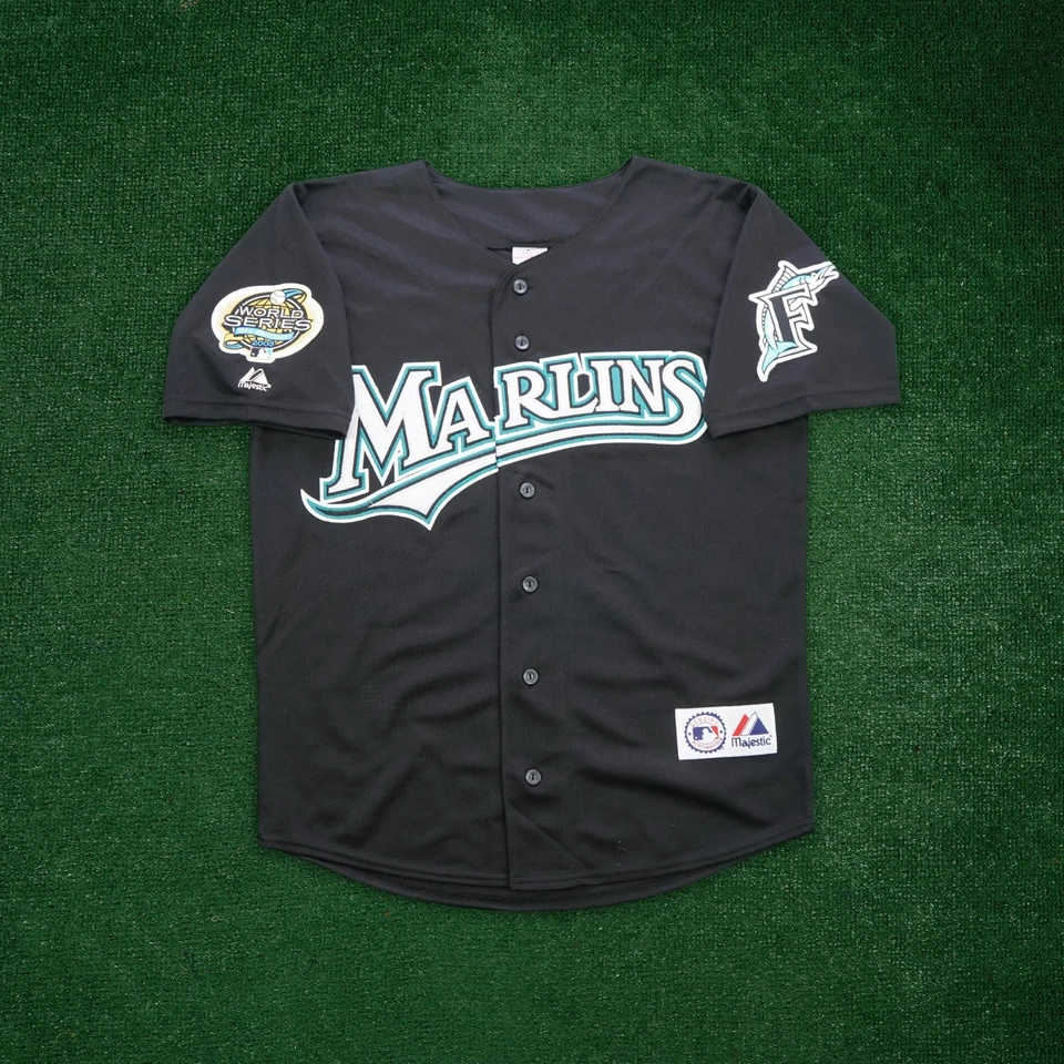 Ivan Rodriguez 2003 Florida Marlins Alternate Black Men's World Series Jersey - Image 2 of 4