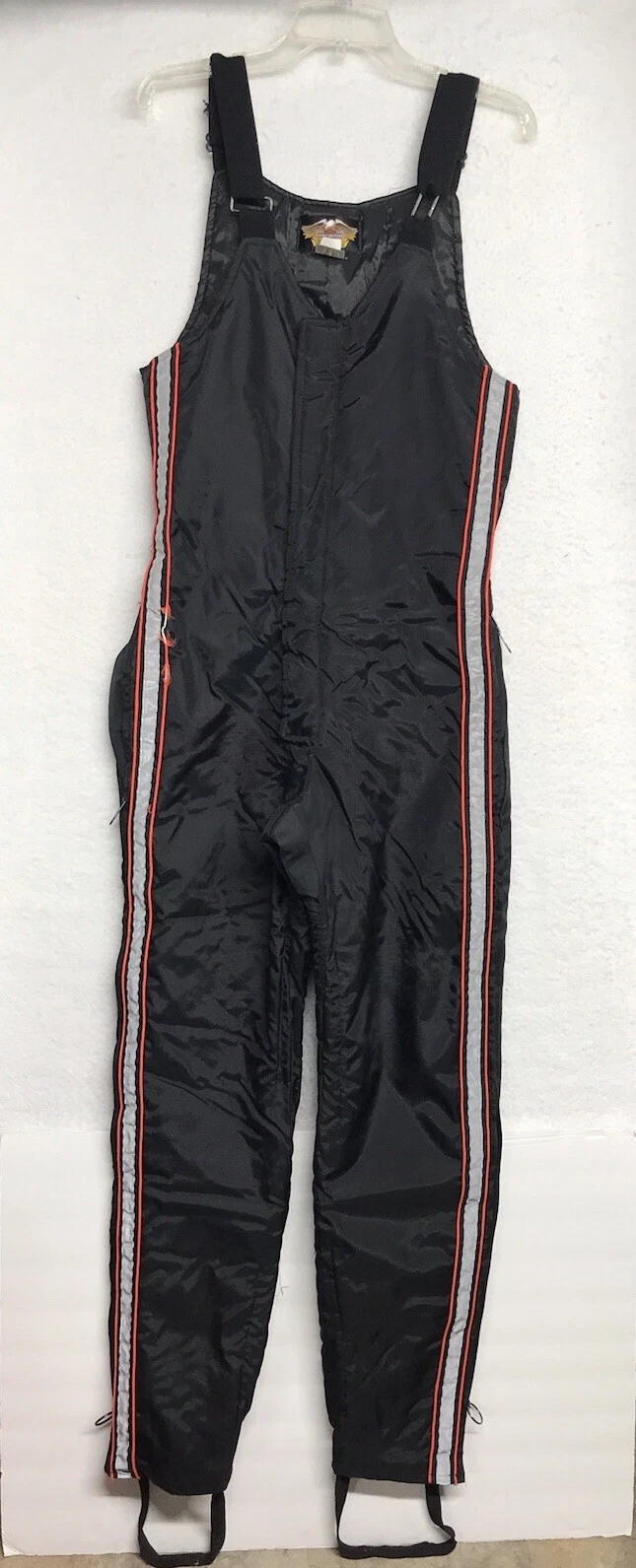 Harley Davisdon Snowmobile Bib Pants Mens Small Black Vintage Union Made Winter