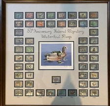 federal duck stamp collection framed; includes mini sheets  now includes 2025