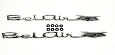 1965 1966 Chevy Belair Quarter Emblem Script Pair 1965 1966 Chevy Belair Quarter Emblem Script Pair
