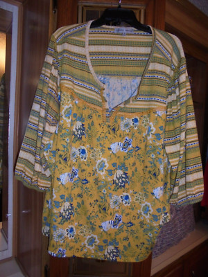 Absolutely Famous gold tunic top size 3x