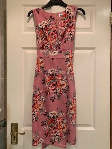 pink boutique floral dress