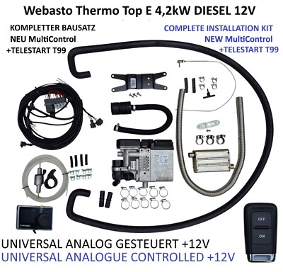 Webasto Thermo Top E 4,2kW Diesel Einbausatz +12V Telestart T99 + MultiControl