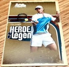 Cyril Saulnier 2006 Ace Authentic Heroes Legends silver insert tennis card #/100