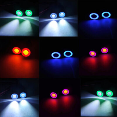 XUNJIAJIE RC Auto Licht 5mm - Angel Eyes & Demon Eyes LED Für 1/10 RC Crawler Blau/Weiß