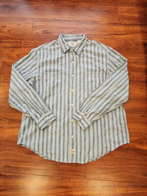 Levi's Strauss Classic Fit Hippie Button Front Long Sleeve Shirt Striped Size XL