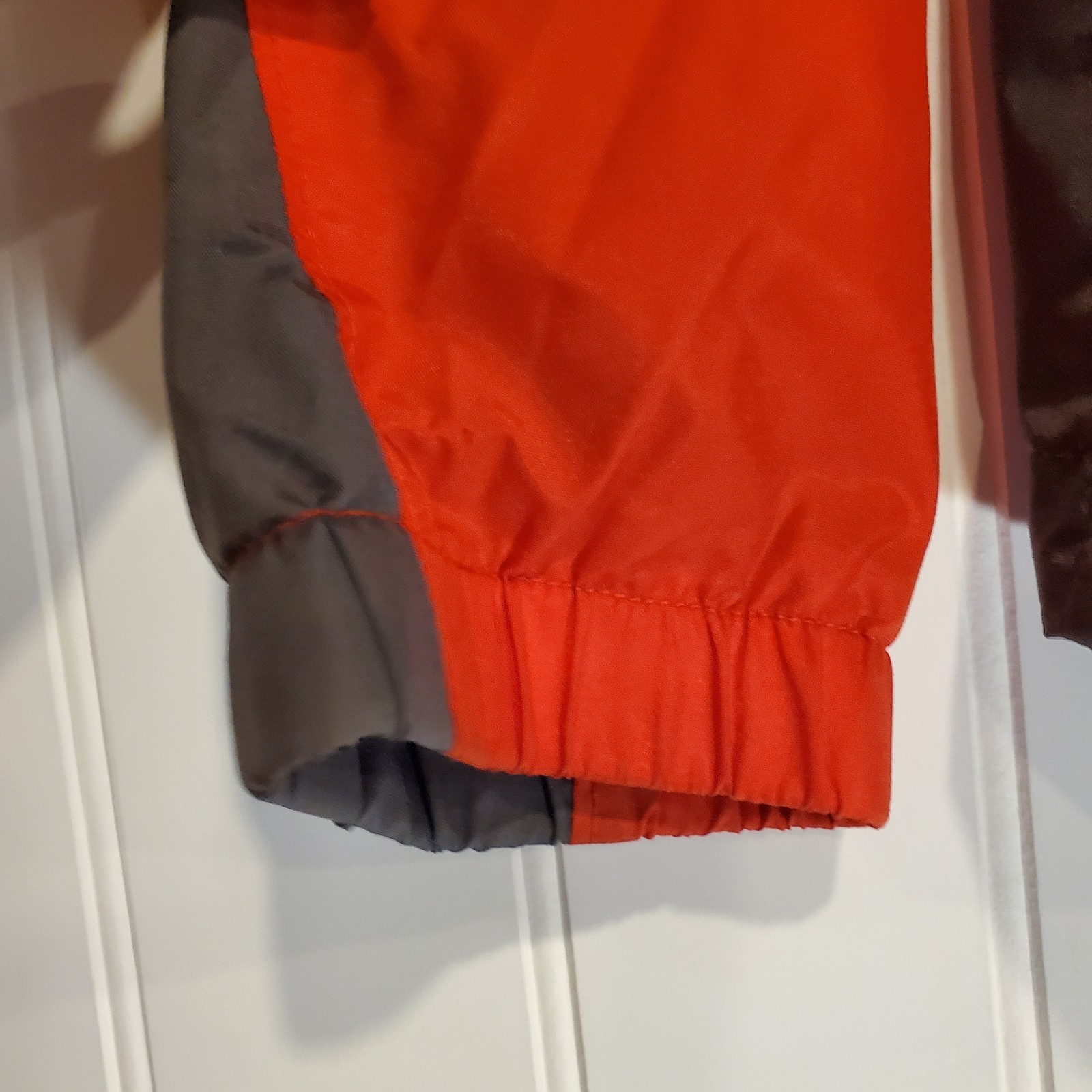 Columbia Jacket Size Large Gray Orange Lined Windbreaker Full Zipper image 9