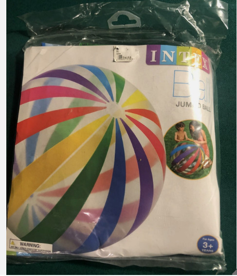 Vintage 42&rdquo;INTEX Inflatable BEACH BALL Matte Vinyl THE WET