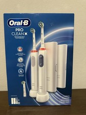Oral-B Pro Clean X Rechargeable Toothbrush 2 Pack  3 Brush Heads 