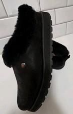 Skechers Womens Bobs Keepsakers Black Slippers Size 8
