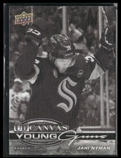 2025-26 UD Black & White Canvas Young Guns Jani Nyman Seattle